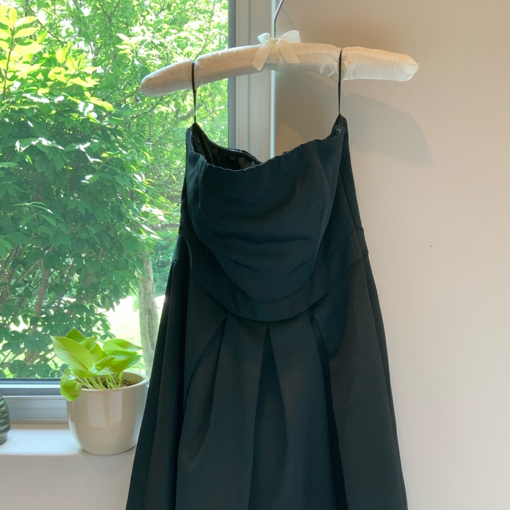 Express strapless midi formal dress